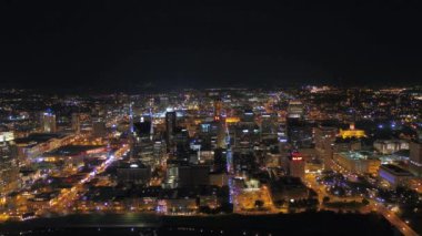 Downtown Nashville geceleri hava video 