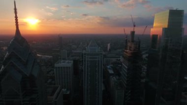 Şehir Philadelphia Pennsylvania hava video.