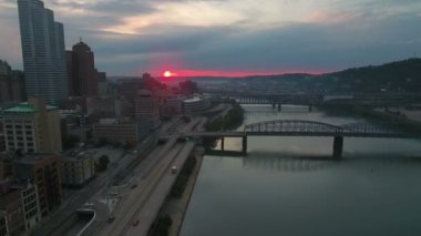 Şehir Pittsburgh Pennsylvania hava video