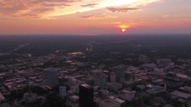 Gün batımında, Güney Carolina şehir Columbia City hava video