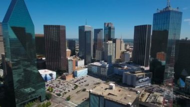 Şehir Texas Dallas'ta hava video.