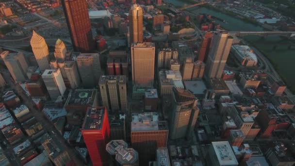 Vídeo Aéreo Del Centro Pittsburgh Pennsylvania — Vídeos de Stock