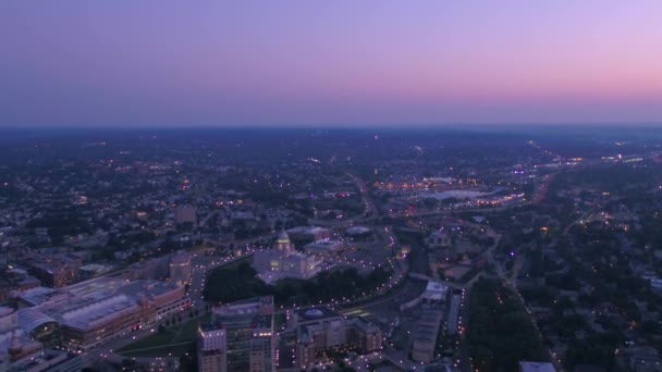 Şehir Gündoğumu Providence Hava Video — Stok video