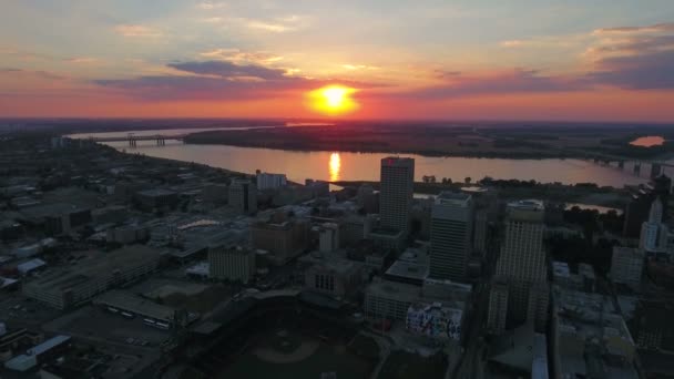 田纳西市中心孟菲斯的空中视频 — 图库视频影像