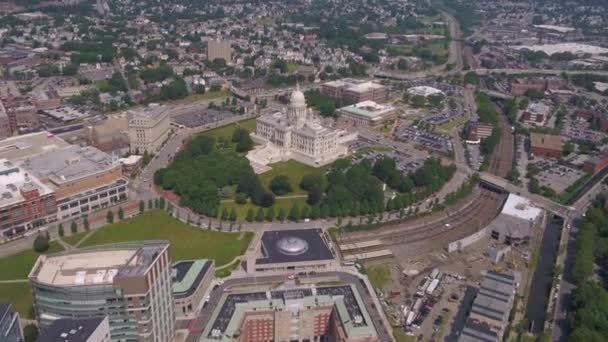 Vidéo Aérienne Centre Ville Providence Par Une Journée Ensoleillée — Video