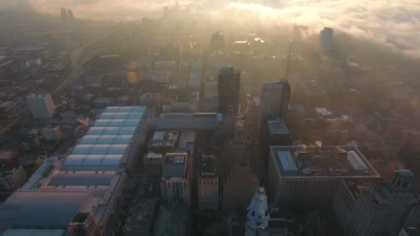 Aerial Video Downtown Philadelphia Pennsylvania — Stockvideo