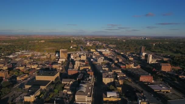 Luchtfoto Video Van Fargo North Dakota — Stockvideo