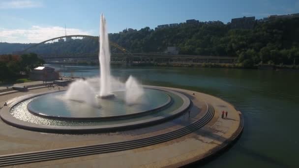 Video Udara Dari Pusat Kota Pittsburgh Pennsylvania — Stok Video