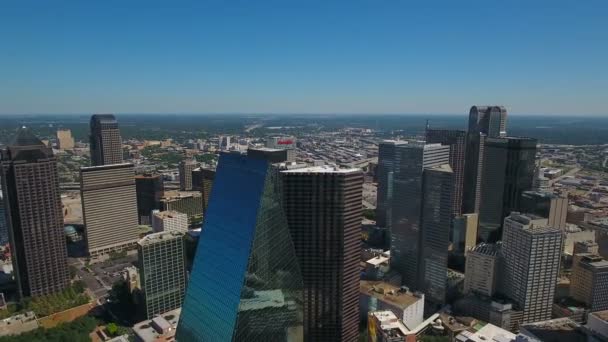 Vídeo Aéreo Del Centro Dallas Texas — Vídeo de stock