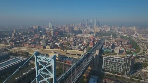 Авиационное Видео Центра Филадельфии Пенсильвании — стоковое видео