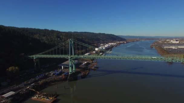 Luchtfoto Video Van Portland Johns — Stockvideo