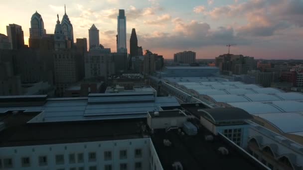 Aerial Video Downtown Philadelphia Pennsylvania — Stockvideo