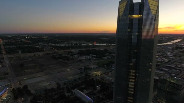 Vuelo Aéreo Del Centro Oklahoma City — Vídeos de Stock