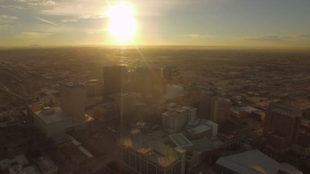 Aerial Video Downtown Paso Texas Mexican Border — Stock Video