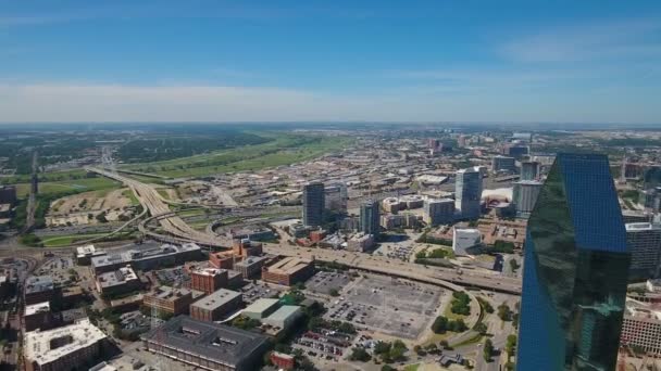 Aerial Video Downtown Dallas Texas — Stockvideo