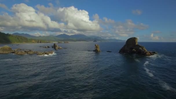 Luchtfoto Video Van Canon Strand Aan Kust Van Oregon — Stockvideo