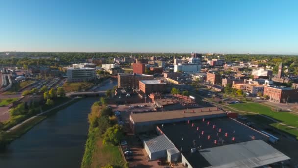 Повітряні Відео Downtown Водоспад Південна Дакота — стокове відео