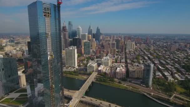 Şehir Philadelphia Pennsylvania Hava Video — Stok video