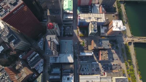 Luftvideo Downtown Pittsburgh Pennsylvania – Stock-video