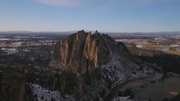 Luchtfoto Van Oregon Smith Rock — Stockvideo