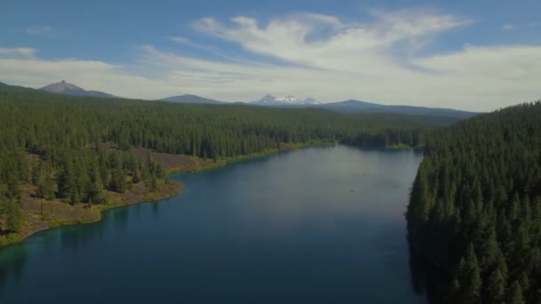 Aerial View Oregon Clear Lake — Stock Video