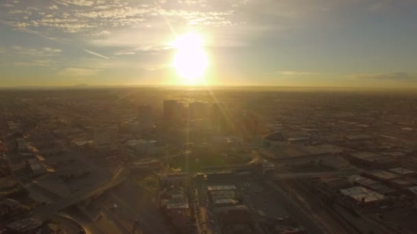 Aerial Video Downtown Paso Texas Mexican Border — Stock Video