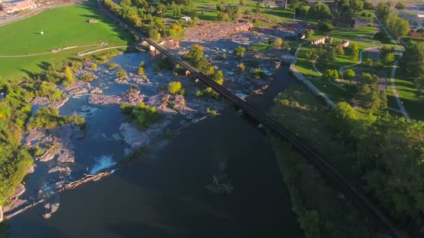 Aerial Video Downtown Sioux Falls South Dakota — Stock Video