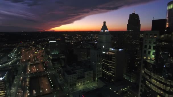 Luchtfoto Video Van Cincinnati Ohio — Stockvideo