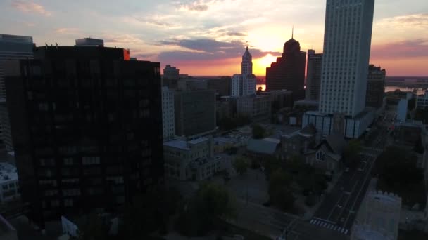 Aerial Video Downtown Memphis Tennessee — Stock Video