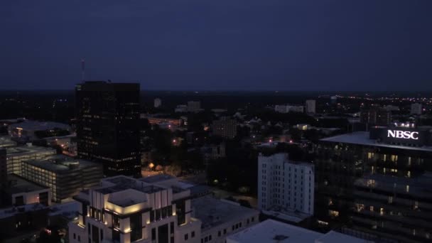 Video Aéreo Del Centro Ciudad Columbia Por Noche — Vídeo de stock