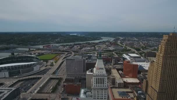 Lotnicze Wideo Cincinnati Stanie Ohio — Wideo stockowe