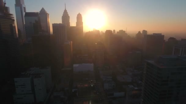 Aerial Video Downtown Philadelphia Pennsylvania — Stockvideo