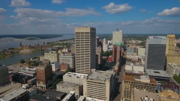 Vídeo Aéreo Centro Memphis Tennessee — Vídeo de Stock