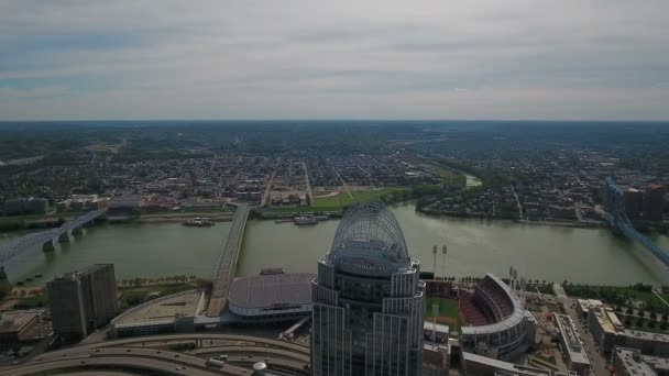 Luchtfoto Video Van Cincinnati Ohio — Stockvideo