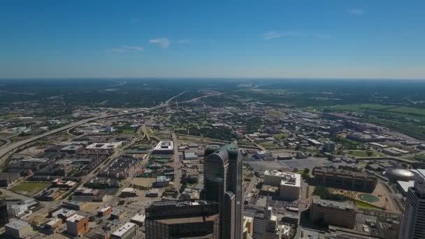 Авиационное Видео Центра Далласа Техасе — стоковое видео