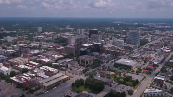 Luchtfoto Video Van Het Centrum Van Columbia Een Zonnige Dag — Stockvideo