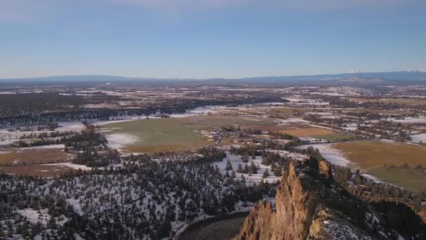 Widok Lotu Ptaka Oregon Smith Rock — Wideo stockowe