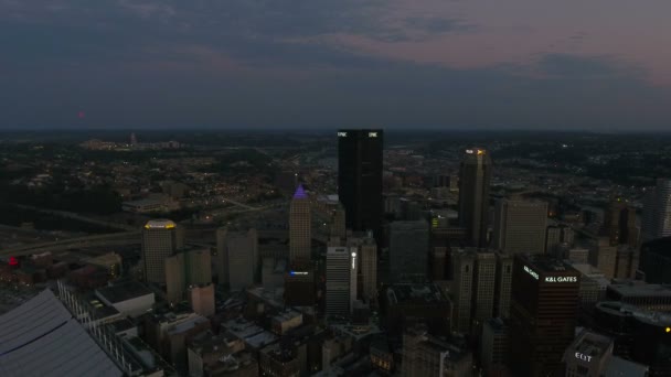 Vídeo Aéreo Del Centro Pittsburgh Pennsylvania — Vídeo de stock