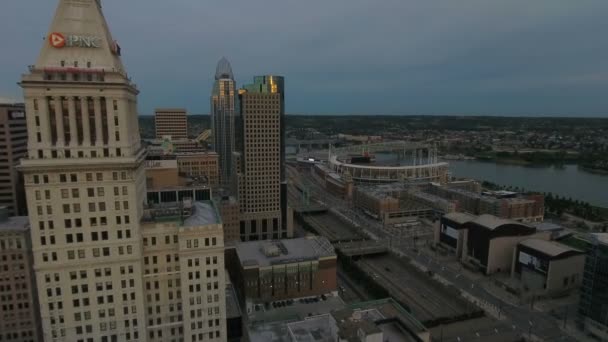 Luchtfoto Video Van Cincinnati Ohio — Stockvideo