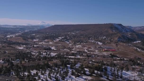 Letecké Video Warm Springs Rezervace Během Zimy Oregon Usa — Stock video