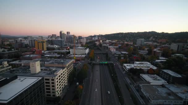 Lotnicze Wideo Miasta Portland — Wideo stockowe
