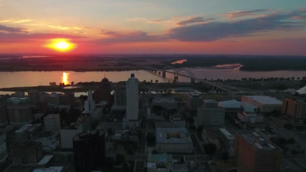 Vídeo Aéreo Centro Memphis Tennessee — Vídeo de Stock