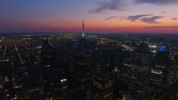 Letecké Video Centru Philadelphie Pennsylvánii — Stock video