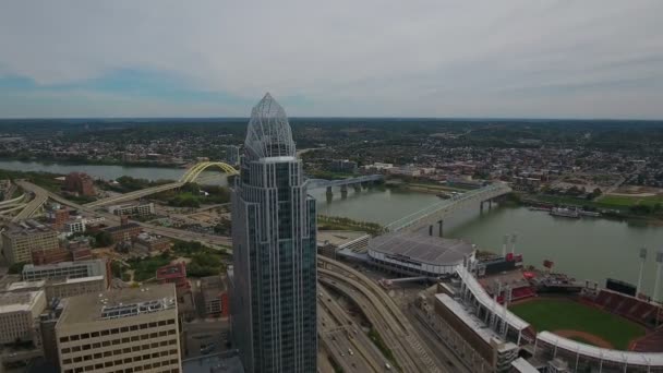 Lotnicze Wideo Cincinnati Stanie Ohio — Wideo stockowe