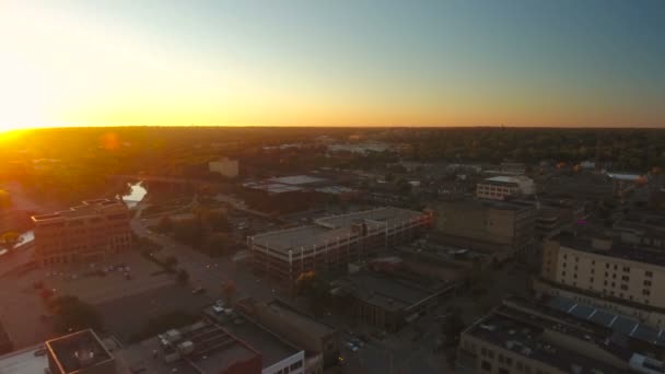 Vídeo Aéreo Del Centro Sioux Falls Dakota Del Sur — Vídeos de Stock