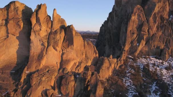 Luchtfoto Van Oregon Smith Rock — Stockvideo