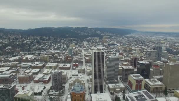 Luchtfoto Video Van Portland Stad — Stockvideo