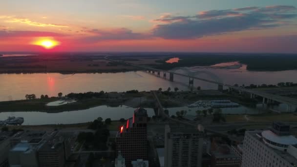 Video Udara Dari Pusat Kota Memphis Tennessee — Stok Video