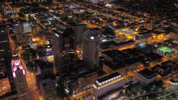 Şehir Columbus Ohio Geceleri Hava Video — Stok video