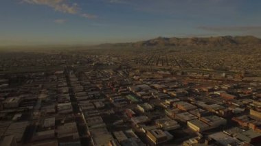 Şehir El Paso Texas hava video. Meksika sınırı.